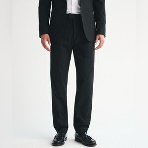 NWT Abercrombie And Fitch The Collins Slim Suit Pants Trouser 32x30 Black Preppy